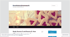 Desktop Screenshot of ilovehistoryhomework.wordpress.com