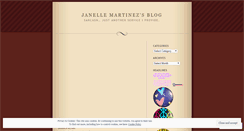 Desktop Screenshot of janellemartinez.wordpress.com