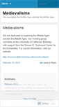 Mobile Screenshot of medievalisms.wordpress.com