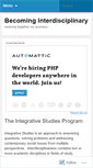Mobile Screenshot of becominginterdisciplinary.wordpress.com