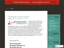 Tablet Screenshot of becominginterdisciplinary.wordpress.com