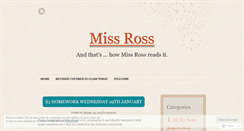 Desktop Screenshot of missrossduns.wordpress.com