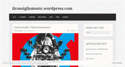 Desktop Screenshot of ilconsigliomusic.wordpress.com
