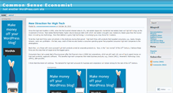 Desktop Screenshot of commonsenseeconomist.wordpress.com