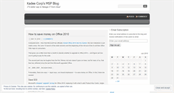 Desktop Screenshot of kadeemanagedit.wordpress.com
