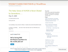 Tablet Screenshot of familyreunionat.wordpress.com