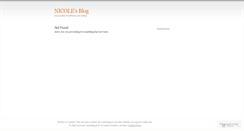 Desktop Screenshot of nicolerants.wordpress.com