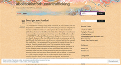 Desktop Screenshot of abolitionistforhumantrafficking.wordpress.com