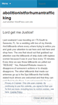 Mobile Screenshot of abolitionistforhumantrafficking.wordpress.com