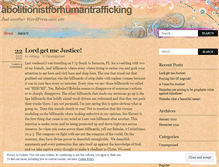 Tablet Screenshot of abolitionistforhumantrafficking.wordpress.com