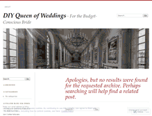 Tablet Screenshot of diyqueenofweddings.wordpress.com