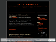 Tablet Screenshot of filmbudget.wordpress.com
