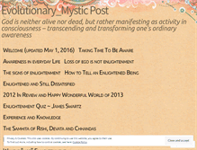 Tablet Screenshot of evolutionarymystic.wordpress.com