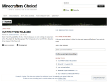 Tablet Screenshot of minecrafterschoice.wordpress.com