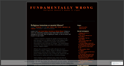 Desktop Screenshot of fundamentallywrong.wordpress.com