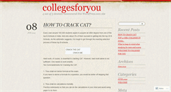 Desktop Screenshot of collegesforyou.wordpress.com