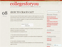 Tablet Screenshot of collegesforyou.wordpress.com