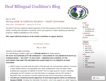 Tablet Screenshot of deafbilingualcoalition.wordpress.com