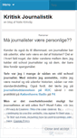 Mobile Screenshot of kritiskjournalistik.wordpress.com