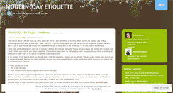 Desktop Screenshot of moderndayetiquette.wordpress.com