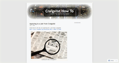 Desktop Screenshot of craigslisttips.wordpress.com