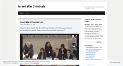 Desktop Screenshot of israeliwarcriminals.wordpress.com