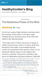 Mobile Screenshot of healthyfrontier.wordpress.com