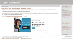Desktop Screenshot of obamathepresident.wordpress.com