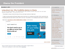 Tablet Screenshot of obamathepresident.wordpress.com