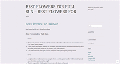Desktop Screenshot of bestflowersforfullsunrtql.wordpress.com