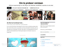 Tablet Screenshot of gelowigenondersoekend.wordpress.com