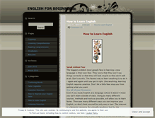 Tablet Screenshot of englishforbeginners.wordpress.com