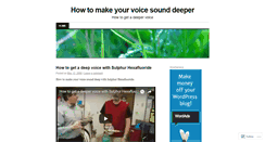 Desktop Screenshot of deepervoice.wordpress.com