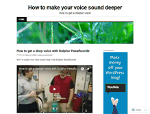 Tablet Screenshot of deepervoice.wordpress.com