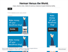 Tablet Screenshot of hermanvstheworld.wordpress.com