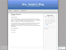 Tablet Screenshot of mrsseidels.wordpress.com