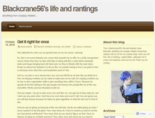 Tablet Screenshot of blackcrane56.wordpress.com