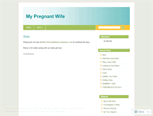 Tablet Screenshot of mypregnantwife.wordpress.com
