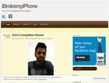 Tablet Screenshot of ibrokemyiphone.wordpress.com