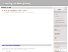 Tablet Screenshot of learndeen.wordpress.com