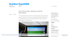 Desktop Screenshot of nutritionrapidsms.wordpress.com