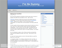 Tablet Screenshot of imnodummy.wordpress.com