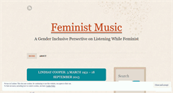 Desktop Screenshot of feministmusic1.wordpress.com
