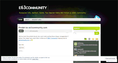 Desktop Screenshot of e63community.wordpress.com