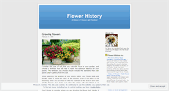 Desktop Screenshot of flowerhistory.wordpress.com
