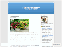 Tablet Screenshot of flowerhistory.wordpress.com