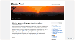 Desktop Screenshot of climbingworld.wordpress.com