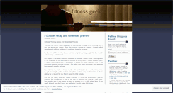 Desktop Screenshot of fitnessgeekga.wordpress.com