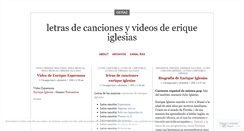 Desktop Screenshot of musicaenriqueiglesias.wordpress.com