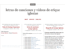 Tablet Screenshot of musicaenriqueiglesias.wordpress.com